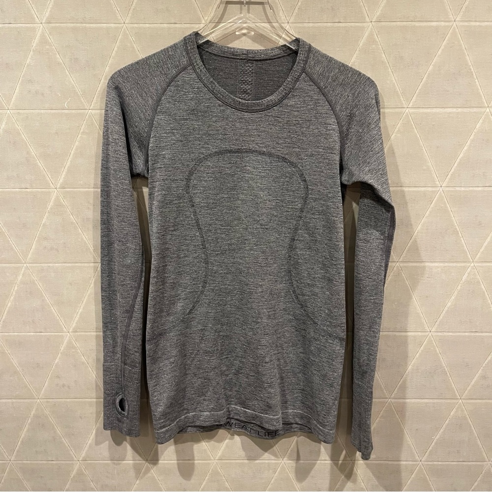 Lululemon Swiftly Tech Long sleeve Sparkly Gray 8